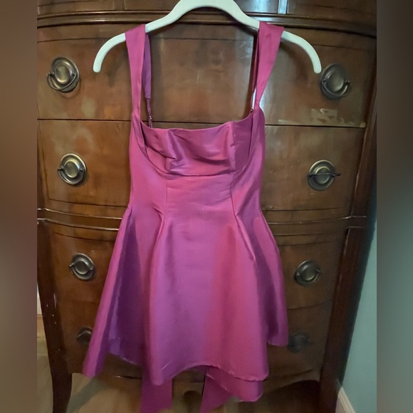 Lucy in the Sky Dresses & Skirts - Magenta Pink Lucy in the Sky Mini Dress, fit and flare with bow tie back detail